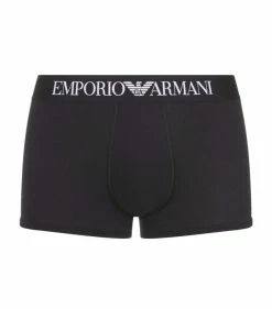 Armani Logo Motif Trunks 00020 BLACK Boxers