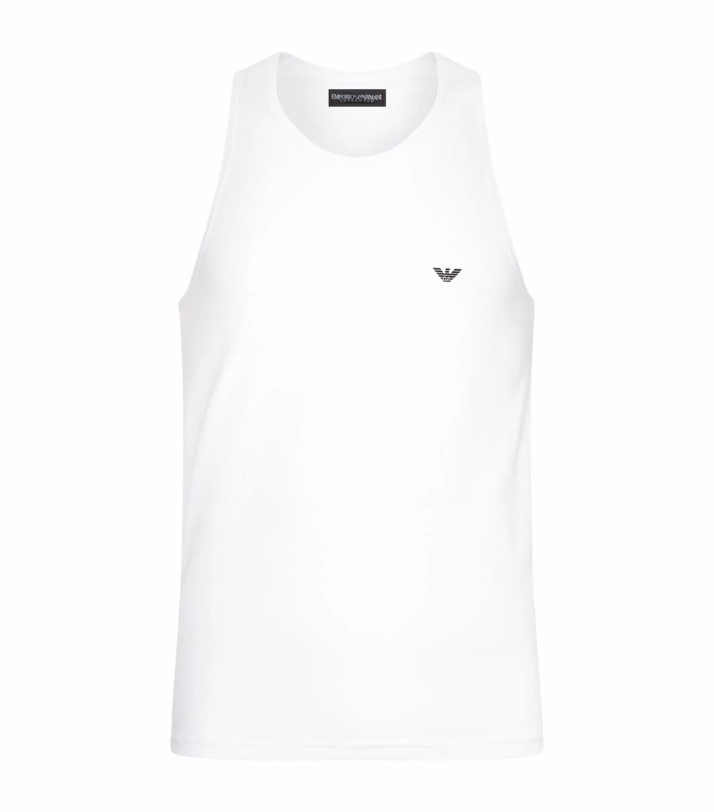 Armani Stretch Cotton Eagle Vest 00010 WHITE Loungewear 1 Armani Stretch Cotton Eagle Vest 00010 WHITE Loungewear