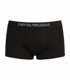Armani Stretch Cotton Logo Trunks (Pack of 3) 21320-BLACK Boxers