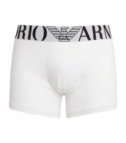 Armani Stretch Cotton Logo Trunks 00010-WHITE Boxers